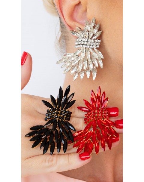 Σκουλαρίκια κλαδιά με κρύσταλλα