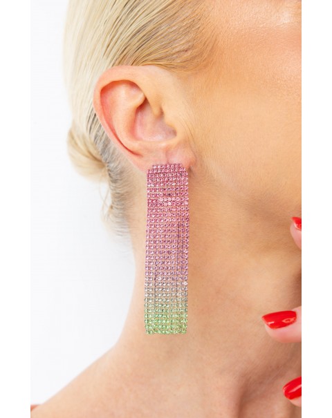 Σκουλαρίκια με degrade κρεμαστές ριβιέρες