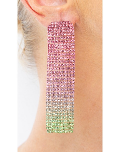 Σκουλαρίκια με degrade κρεμαστές ριβιέρες