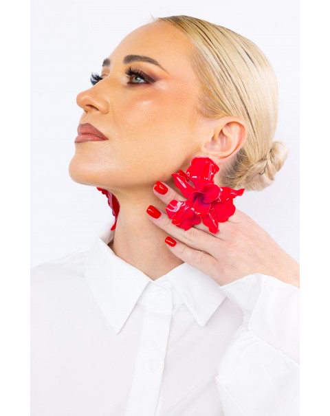 Σκουλαρίκια λουλούδι καρφωτά