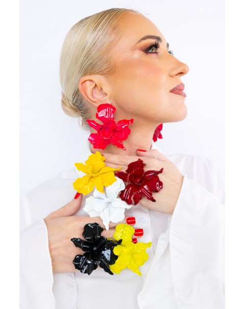 Σκουλαρίκια λουλούδι καρφωτά