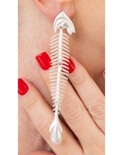 Σκουλαρίκια ψαροκόκαλο