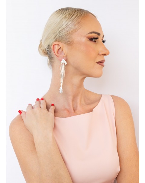 Σκουλαρίκια ψαροκόκαλο