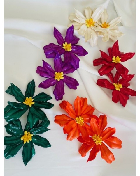 Σκουλαρίκια καρφωτά λουλούδι