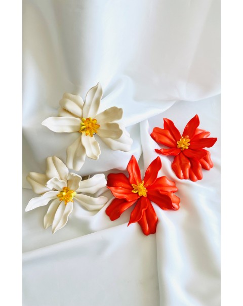 Σκουλαρίκια καρφωτά λουλούδι