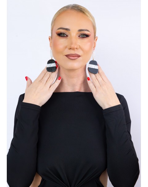 Κρεμαστά ακρυλικά σκουλαρίκια