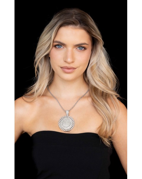 Κρεμαστό στοιχείο στρογγυλό φουλ στρας