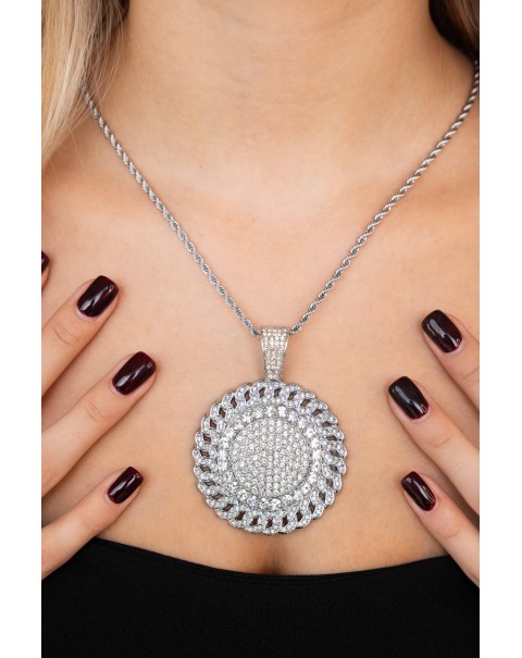 Κρεμαστό στοιχείο στρογγυλό φουλ στρας