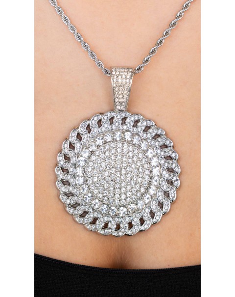 Κρεμαστό στοιχείο στρογγυλό φουλ στρας