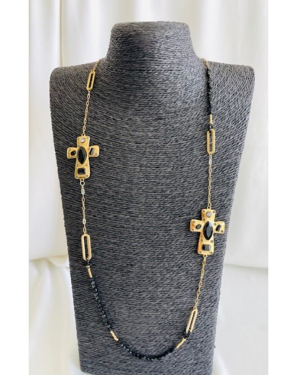 Μακρύ κολιέ με σταυρούς