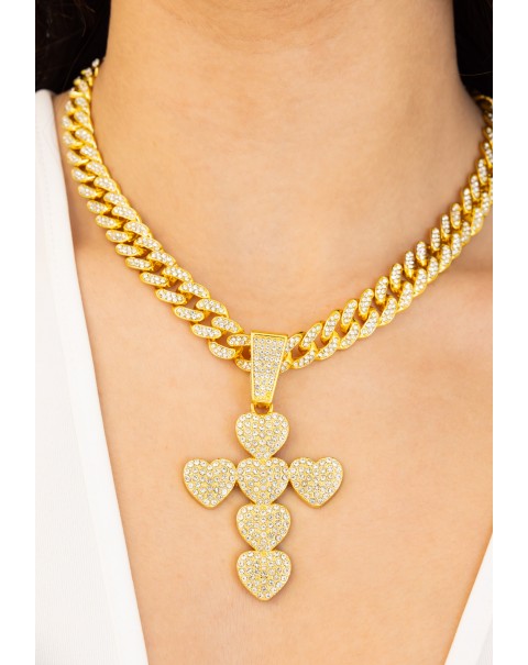 Σταυρός από καρδιές με ζιργκόν