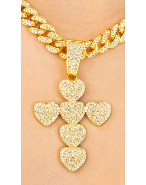 Σταυρός από καρδιές με ζιργκόν