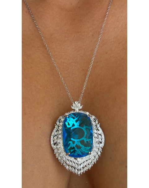 Κρεμαστό στοιχείο με κρύσταλλο και ζιργκόν 