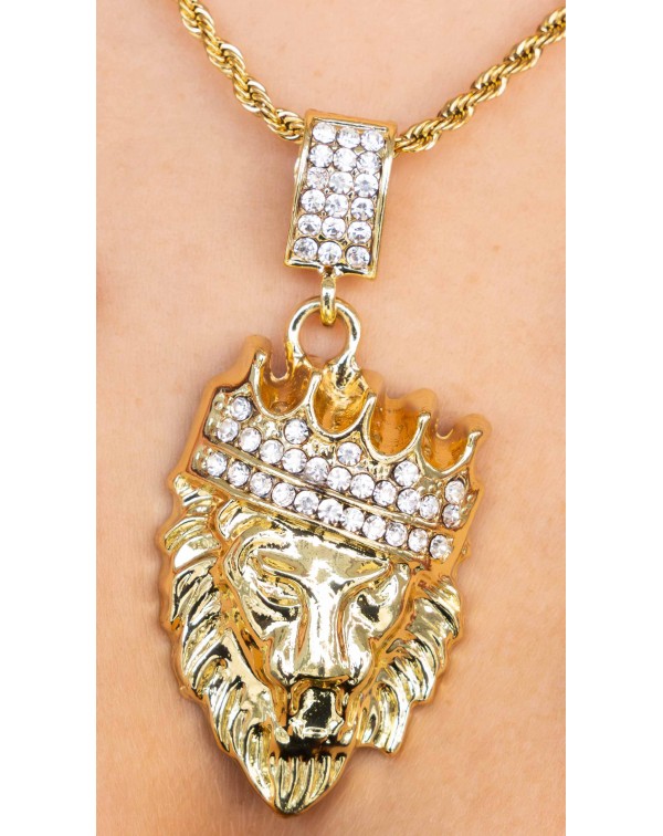 Κολιέ με κρεμαστό λιοντάρι