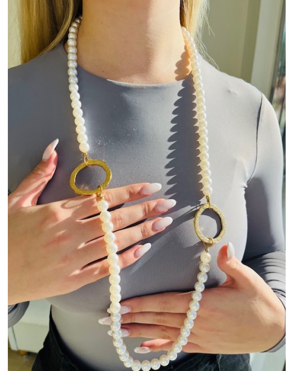 Μακρύ κολιέ από πέρλες και �...