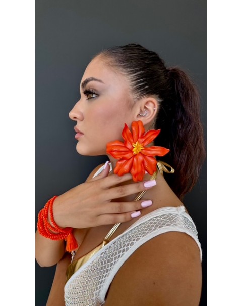 Σκουλαρίκια καρφωτά λουλούδι