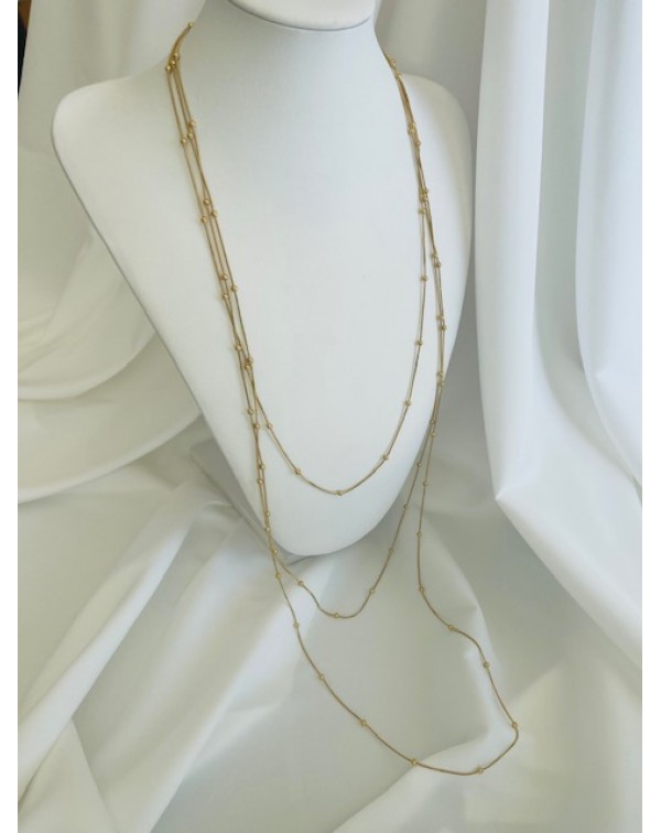 Μακρύ κολιέ από τρεις αλυσί...