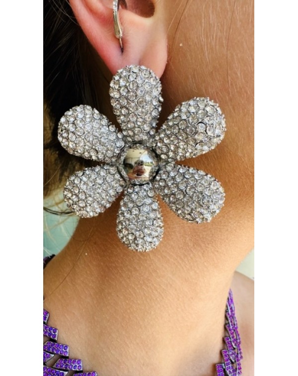 Σκουλαρίκια λουλούδι με ζι�...