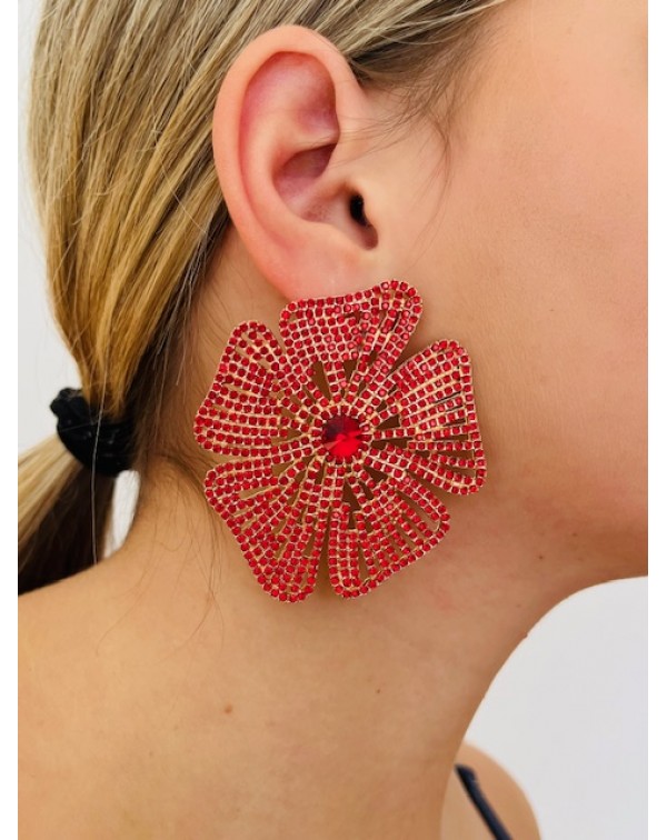 Σκουλαρίκια λουλούδι με ζι�...