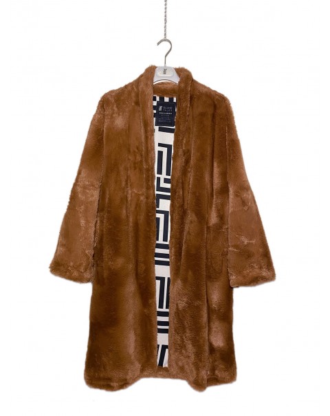 Eco Fur Coat Camel