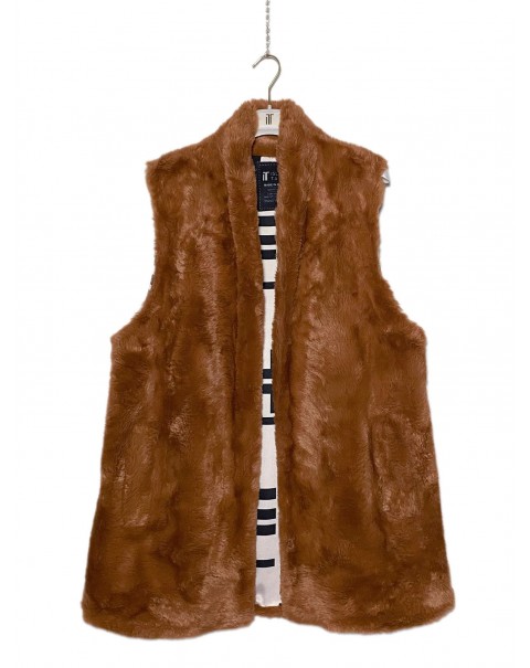 Eco Fur Vest Camel