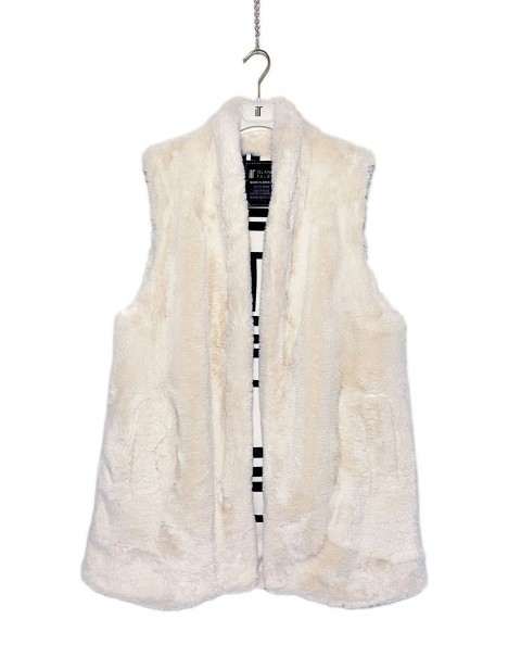 Eco Fur Vest Ecru