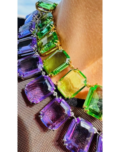 Riviera necklace with big crystals
