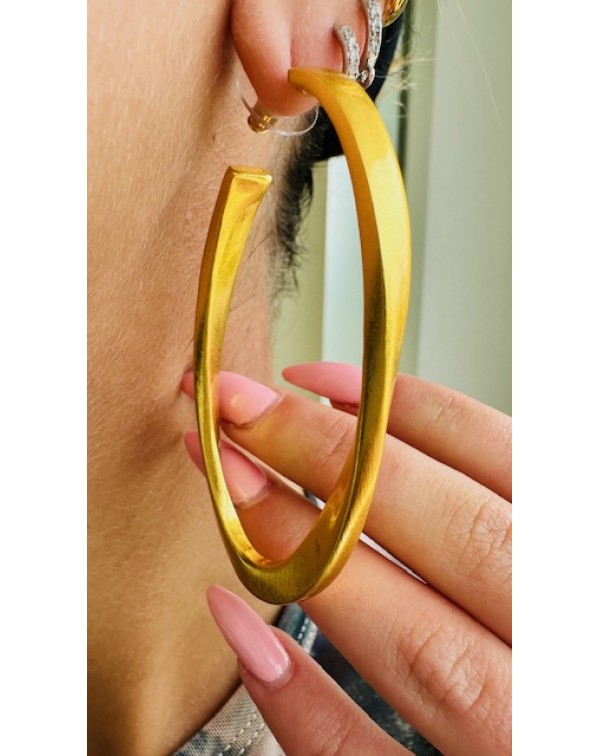 Σκουλαρίκια οβάλ κρίκοι