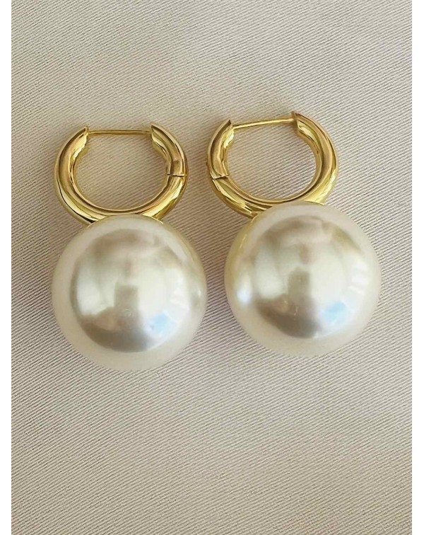 Σκουλαρίκια κρίκος με πέρλ�...