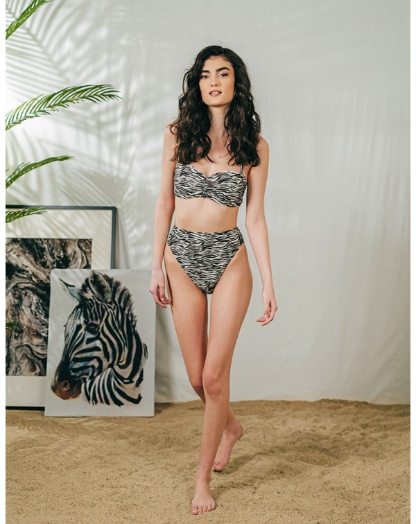 Mini Water Color Zebra Highwaist