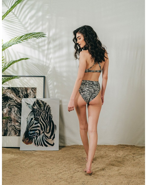 Mini Water Color Zebra Highwaist